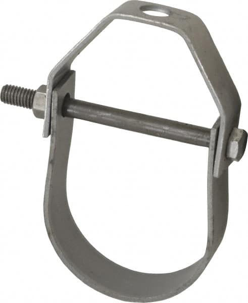 Made in USA - 2-1/2" Pipe, 1/2" Rod, Carbon Steel Adjustable Clevis Hanger - Black Coated, 1,130 Lb Capacity - Americas Tooling