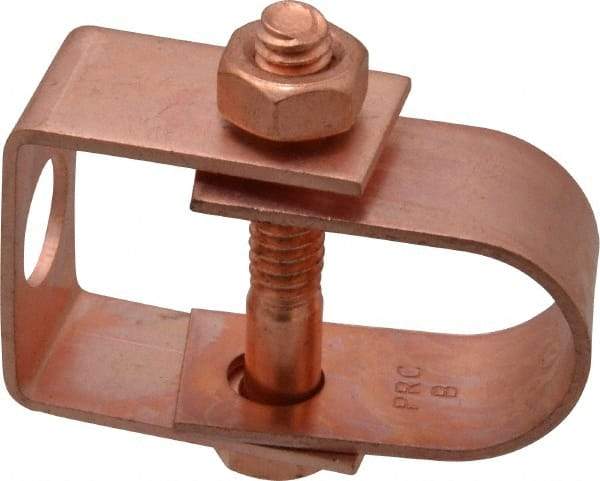 Value Collection - 1/2" Pipe, 3/8" Rod, Carbon Steel Adjustable Clevis Hanger - Copper Plated, 150 Lb Capacity - Americas Tooling