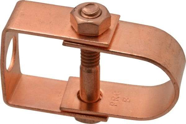 Value Collection - 3/4" Pipe, 3/8" Rod, Carbon Steel Adjustable Clevis Hanger - Copper Plated, 250 Lb Capacity - Americas Tooling