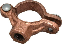 Value Collection - 3/4" Pipe, 3/8" Rod, Copper Painted Split Clamp - 180 Lb Capacity, Malleable Iron - Americas Tooling