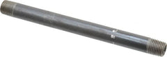 Value Collection - Schedule 40, 1/4" Diam x 6" Long Steel Black Pipe Nipple - Threaded - Americas Tooling