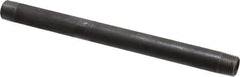 Made in USA - Schedule 40, 3/8" Diam x 8" Long Steel Black Pipe Nipple - Threaded - Americas Tooling