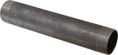 Made in USA - Schedule 40, 2" Diam x 12" Long Steel Black Pipe Nipple - Threaded - Americas Tooling