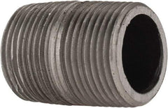 Made in USA - Schedule 80, 3/4" Diam x 1-3/8" Long Steel Black Pipe Nipple - Threaded - Americas Tooling