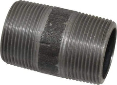 Made in USA - Schedule 80, 1-1/4" Diam x 2-1/2" Long Steel Black Pipe Nipple - Threaded - Americas Tooling