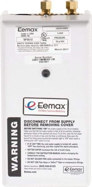 Eemax - 120 Volt Electric Water Heater - 3.5 KW, 29 Amp, 10 Wire Gauge - Americas Tooling