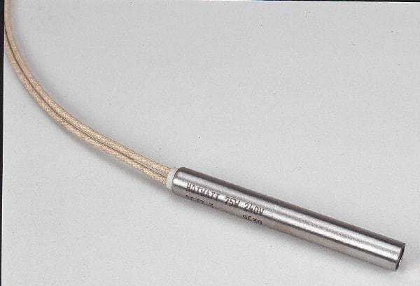 Hotwatt - 240 Volt, 1/2" Diam, 1000 Watt, Low Density Cartridge Heater - 12" Long, 55 Watts per Sq In - Americas Tooling