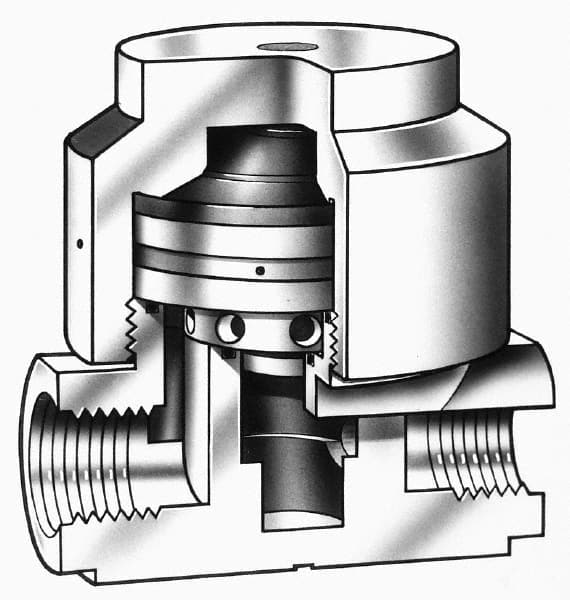 Simtech - 3/4" NPTF Diaphram Operated Valve - 125 Max psi, PP/EPDM Material - Americas Tooling