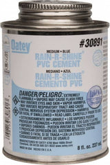 Oatey - 8 oz Medium Bodied Cement - Blue, Use with PVC up to 6" Diam - Americas Tooling