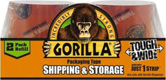 Gorilla Tape - 2-7/8" x 30 Yd Clear Acrylic Adhesive Packaging Tape - BOPP Film Backing, 3.4 mil Thick, 44 Lb Tensile Strength - Americas Tooling