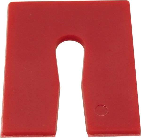 Precision Brand - 504 Piece, 1/8" Thick x 3" Wide x 4" Long Polystyrene Slotted Shim - Red, ±10% Tolerance - Americas Tooling