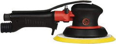 Chicago Pneumatic - 12,000 OPM, 16 CFM Air Consumption, 90 psi Air Pressure, Palm Air Orbital Sander - Round Pad, Hook & Loop Backing, 1/4" Inlet - Americas Tooling