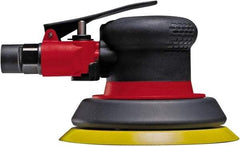 Chicago Pneumatic - 12,000 OPM, 19 CFM Air Consumption, 90 psi Air Pressure, Palm Air Orbital Sander - Round Pad, Hook & Loop Backing, 1/4" Inlet - Americas Tooling