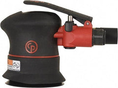 Chicago Pneumatic - 12,000 OPM, 16 CFM Air Consumption, 90 psi Air Pressure, Palm Air Orbital Sander - Round Pad, Hook & Loop Backing, 1/4" Inlet - Americas Tooling