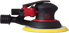 Chicago Pneumatic - 12,000 OPM, 16 CFM Air Consumption, 90 psi Air Pressure, Palm Air Orbital Sander - Round Pad, Hook & Loop Backing, 1/4" Inlet - Americas Tooling