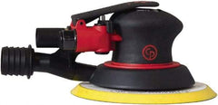 Chicago Pneumatic - 12,000 OPM, 16 CFM Air Consumption, 90 psi Air Pressure, Palm Air Orbital Sander - Round Pad, Hook & Loop Backing, 1/4" Inlet - Americas Tooling