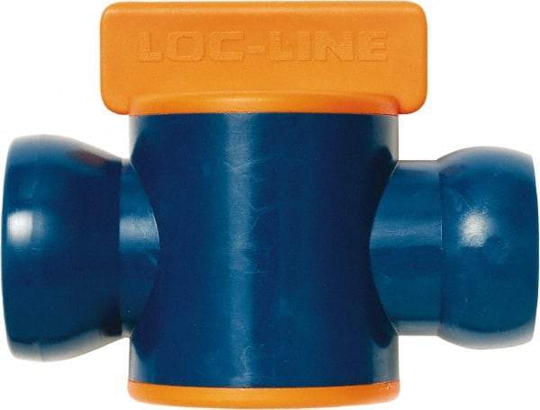 Loc-Line - 3/4" ID Coolant Hose In-Line Valve - Female to Ball Connection, Acetal Copolymer Body, Unthreaded, Use with Loc-Line Modular Hose Systems - Americas Tooling