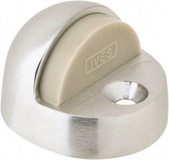 IVES - 4" Projection Floor Door Stop - Screw Mount, Satin Chrome Finish - Americas Tooling