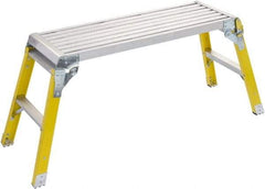 Louisville - 21" Foldup - Step Platform, 300 Lb Capacity, 21" Platform Height, 49-5/8" Base Width x 16-3/8" Base Depth, Aluminum - Americas Tooling