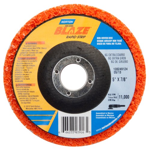 5″ Depressed Center Finishing Disc Rapid Strip Extra Coarse Grit - Americas Tooling