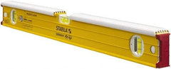 Stabila - 24" Long 3 Vial Spirit Level - Aluminum, Yellow, 2 Plumb & 1 Level Vials - Americas Tooling