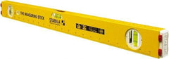 Stabila - 24" Long 3 Vial Spirit Level - Aluminum, Yellow, 2 Plumb & 1 Level Vials - Americas Tooling