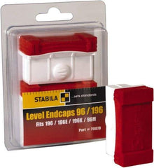 Stabila - Level Replacement End Cap Mount - White, Use with 196, 196M, 196E & 196K Series Levels - Americas Tooling