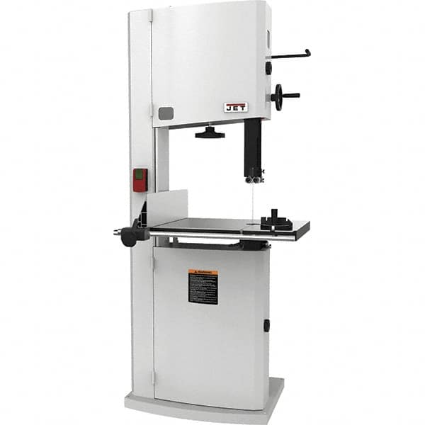 Jet - 18" Throat Capacity, Step Pulley Vertical Bandsaw - 2,300/3,800 SFPM, 1.75 hp, Single Phase - Americas Tooling