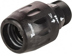 Transair - 1-1/2" ID, 40mm OD, Male Connector - Plastic, 232 Max psi, 1-1/2 Male NPT, 4-1/2" Long - Americas Tooling