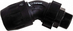 Transair - 1-1/2" ID, 40mm OD, 45° Male Elbow - Plastic, 232 Max psi, 1 Male NPT - Americas Tooling