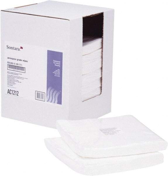 NuTrend Disposables - Flat Fold Aerospace Wipes - Bag, 12" x 12" Sheet Size, White - Americas Tooling