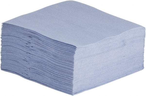 NuTrend Disposables - 1/4 Fold General Purpose Wipes - Poly Pack, 12" x 13" Sheet Size, Blue - Americas Tooling