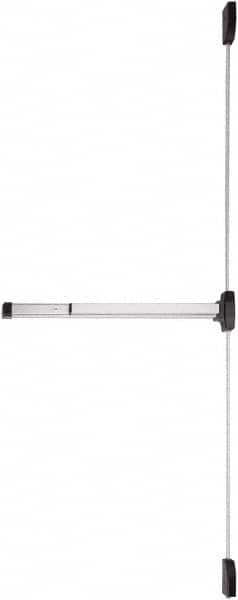 Falcon - Nonhanded, Medium Duty Vertical Rod - Satin Chrome Finish, 4" Max Door Width, Grade 1 - Americas Tooling