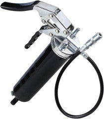 lumax - 7,000 Max psi, Flexible Pistol Grease Gun - 14 oz Capacity, 1/8 Thread Outlet, 25 Strokes per oz, 3-Way Fill - Americas Tooling