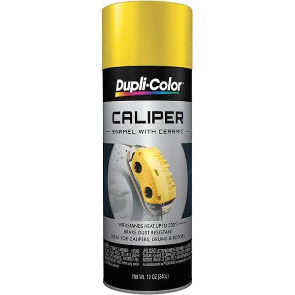 Dupli-Color - 12 oz Yellow Automotive Heat Resistant Paint - Gloss Finish, 500°F Max Temp, Comes in Aerosol Can - Americas Tooling