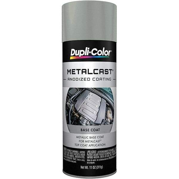 Dupli-Color - 11 oz Silver Anodized Automotive Heat Resistant Paint - Metallic Finish, 500°F Max Temp, Comes in Aerosol Can - Americas Tooling