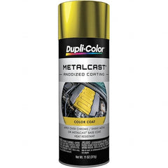 Dupli-Color - 11 oz Yellow Anodized Automotive Heat Resistant Paint - Metallic Finish, 500°F Max Temp, Comes in Aerosol Can - Americas Tooling