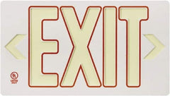 NMC - Exit, Plastic Exit Sign - 15-1/4" Wide x 8-1/4" High, Glow-in-the-Dark - Americas Tooling