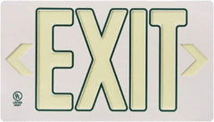 NMC - Exit, Plastic Exit Sign - 15-1/4" Wide x 8-1/4" High, Glow-in-the-Dark - Americas Tooling