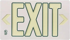 NMC - Exit, Plastic Exit Sign - 15-1/4" Wide x 8-1/4" High, Glow-in-the-Dark - Americas Tooling