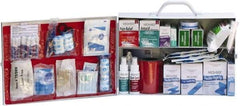 Medique - 435 Piece, 100 Person, Industrial First Aid Kit - 15" Wide x 4-5/8" Deep x 10-1/4" High, Metal Cabinet - Americas Tooling