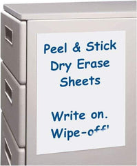 C-LINE - 11" High x 8-1/2" Wide Peel & Stick Dry Erase Sheets - Laminated - Americas Tooling