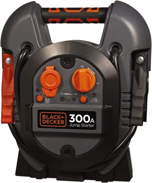 Black & Decker - 12 Volt Jump Starter - 300 Amps, 600 Peak Amps - Americas Tooling