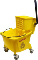 O-Cedar - 26 Qt Plastic Bucket & Wringer - 22" Long x 33" High x 14" Wide, Yellow - Americas Tooling