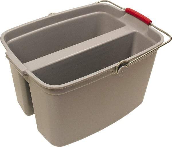 O-Cedar - 19 Qt Plastic Bucket - 18" Long x 10" High x 12-3/4" Wide, Gray - Americas Tooling