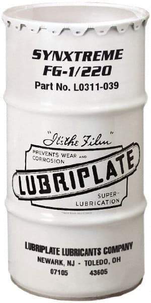 Lubriplate - 120 Lb Drum Calcium Extreme Pressure Grease - Tan, Extreme Pressure, Food Grade & High/Low Temperature, 440°F Max Temp, NLGIG 1, - Americas Tooling