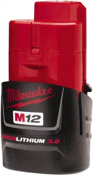 Milwaukee Tool - 12 Volt Lithium-Ion Power Tool Battery - 3 Ahr Capacity, Series M12 REDLITHIUM - Americas Tooling