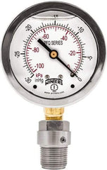 Winters - 2-1/2" Dial, 1/4 Thread, 0-600 Scale Range, Pressure Gauge - Bottom Connection Mount, Accurate to 1.5% of Scale - Americas Tooling