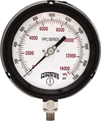 Winters - 4-1/2" Dial, 1/4 Thread, 0-2,000 Scale Range, Pressure Gauge - Bottom Connection Mount, Accurate to ±0.5% of Scale - Americas Tooling