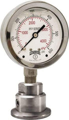 Winters - 2-1/2" Dial, 1/4 Thread, 0-160 Scale Range, Pressure Gauge - Bottom Connection Mount, Accurate to 1.5% of Scale - Americas Tooling